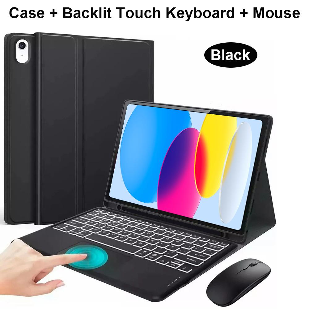 Case for iPad A16 11 Inch A3355 A3356 A3354,Bluetooth Keyboard cover for iPad 10th 10.9 Inch A2696 A2757 A2777 A3162