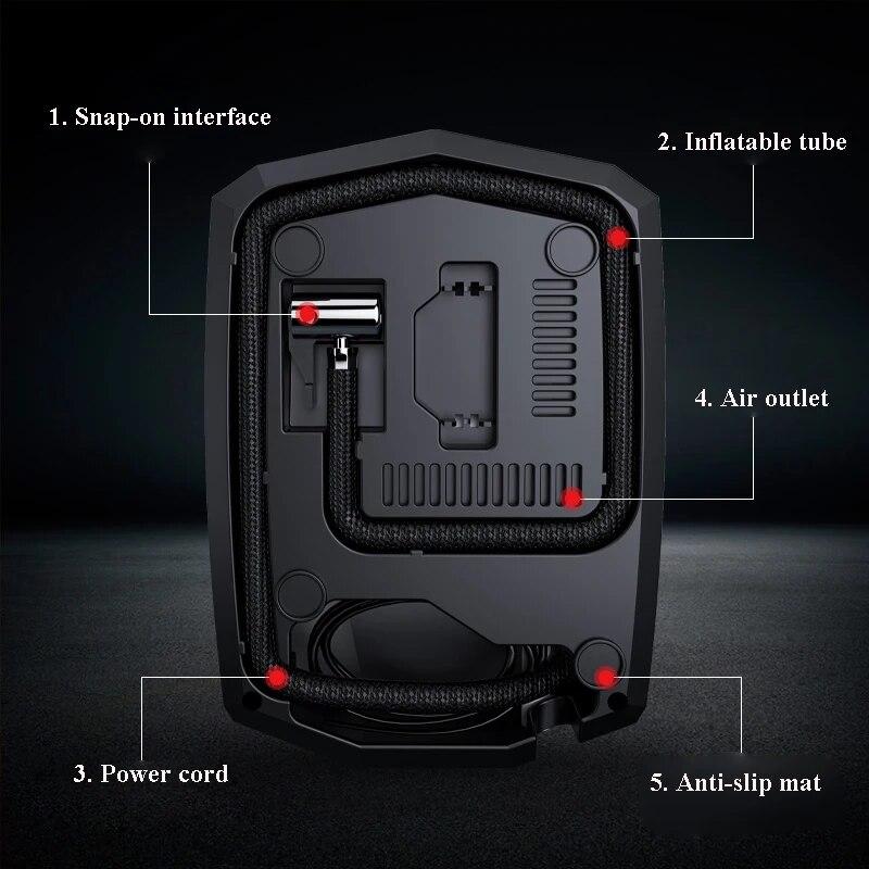 Smart Portable Air Compressor Electric Wireless LED Tyre Inflatable Air Pump Rechargeable Inflator for Car Bike Tyres