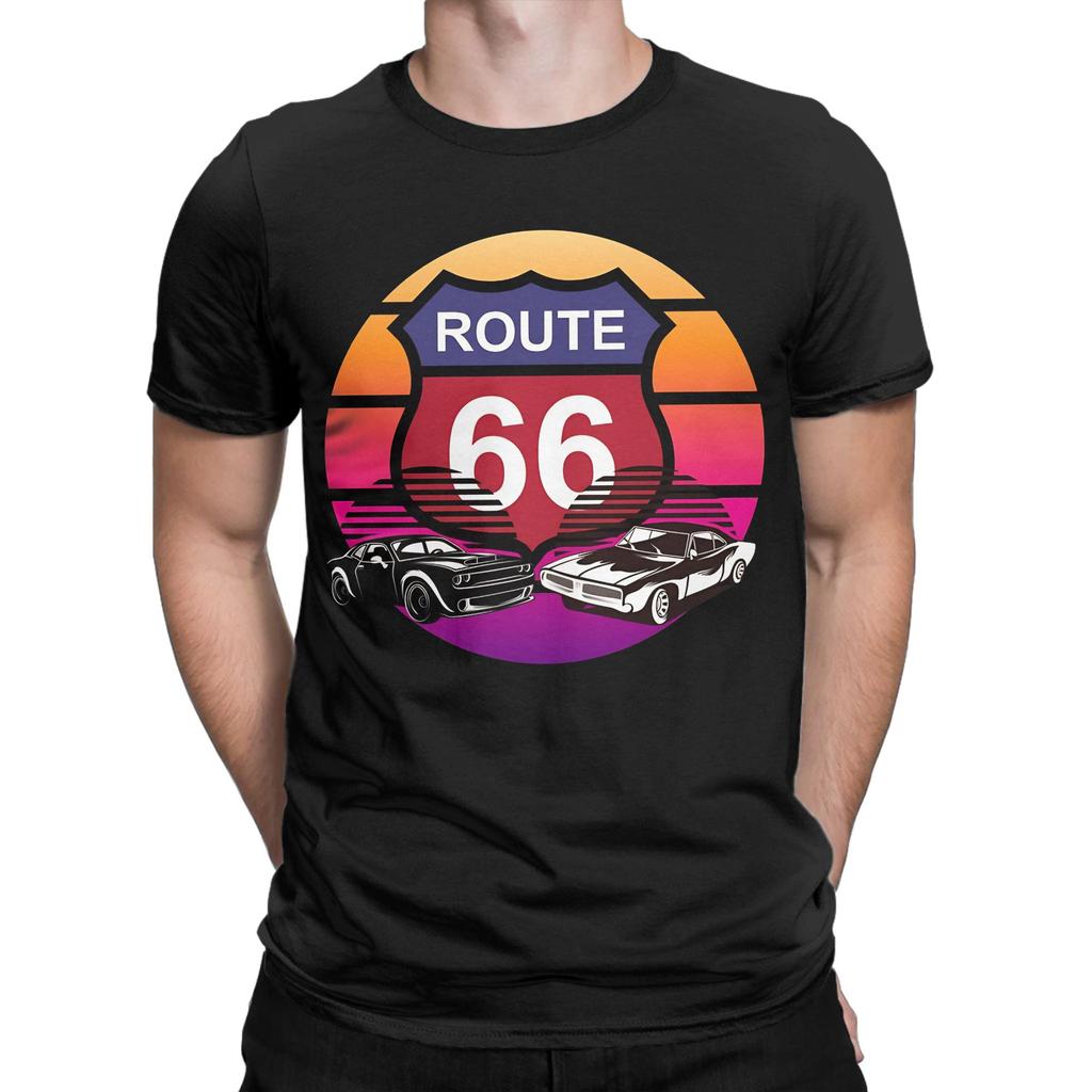 Route 66 Funny 100 Cotton Tshirt Route 66 Tees Tops For Unisex