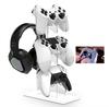 Bombinate Controller Stand Stylish Storage Controller Holder Game Console Storage Rack Game Rack (White Base)