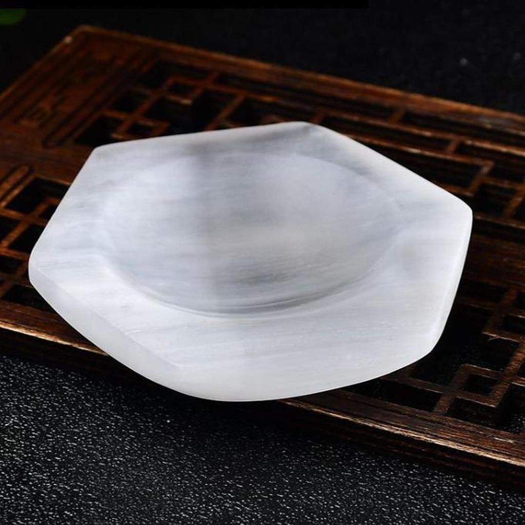 Селенит Зарядная Чаша Центральный Элемент Украшение Стола Дом для Мужчин Женщин Медитация Хранение