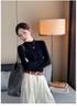 Women's Korean Style Soft Semi-High Neck Slim Fit Pullover Knit Sweater for Autumn and Winter