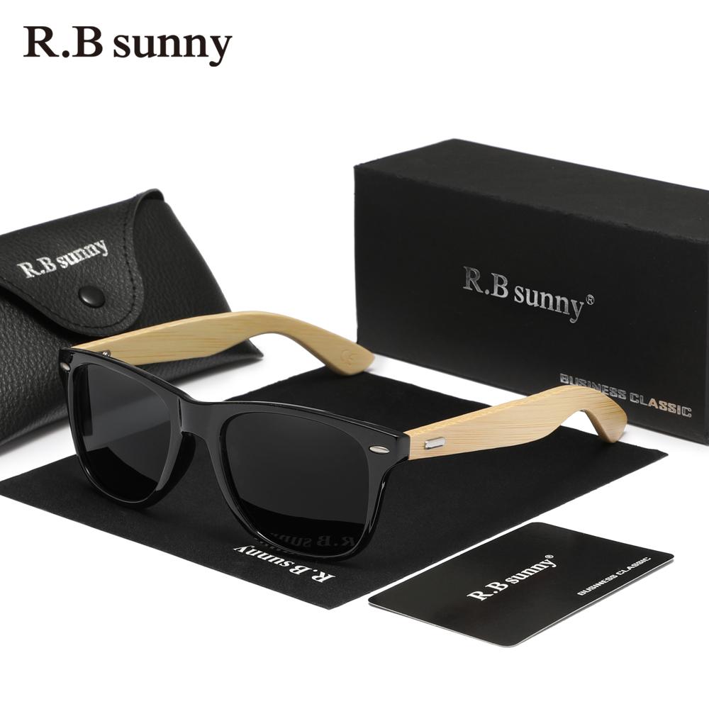 RBsunny Мужские поляризованные бамбуковые солнцезащитные очки Женские деревянные солнцезащитные очки Высококачественные мужские деревянные очки Oculos de sol Рыбалка Вождение