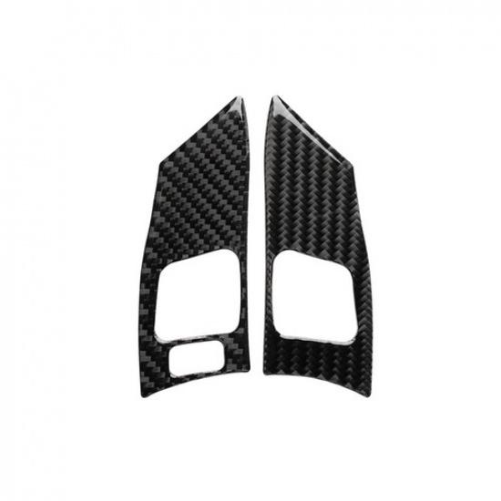 2Pcs Carbon Fiber Steering Wheel Button Cover Trim For Lexus IS250 IS350 2006-12