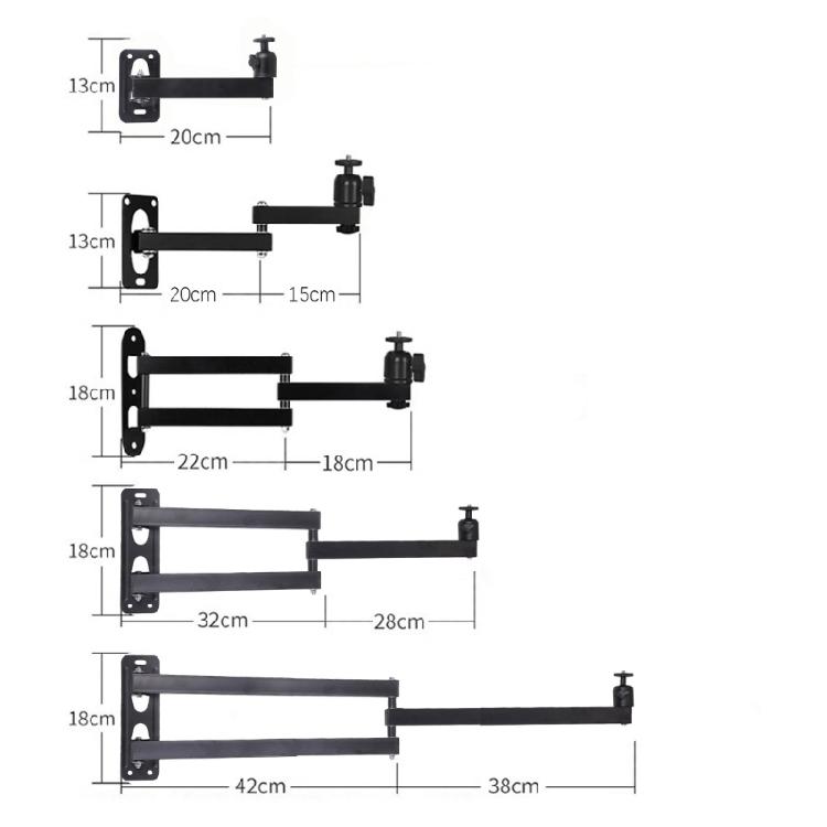 Регулируемый держатель для проектора, грузоподъемность 5 кг, складной кронштейн, вращающееся на 360 градусов основание