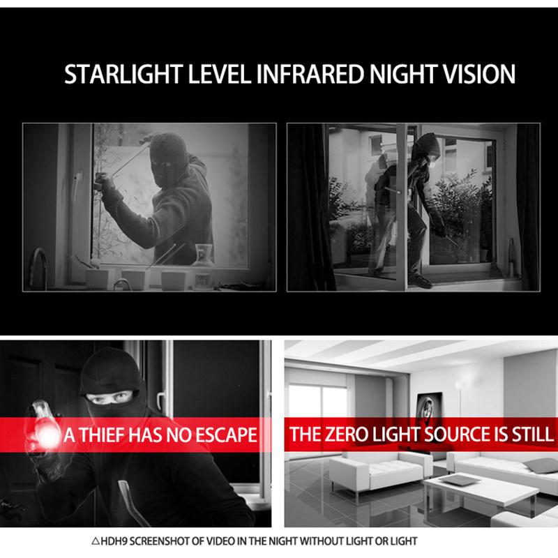 CCTV Cameras 1080P Hdq9 Recorder DVR Wifi Night Vision Sight Camcorder Video Recorder HD Camera