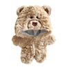 Niannyyhouse 20cm Plush Toy Clothes, Bear Jumpsuit, Dress-Up Cotton Doll Clothes (Brown)