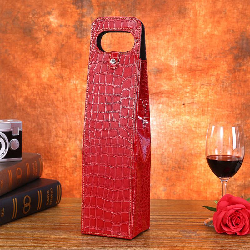 Кожаные пакеты для упаковки красного вина, сумки-тоуты для вина, универсальные сумки-переноски, защитные пакеты для подарков с вином на одну/две бутылки