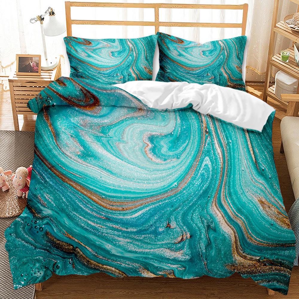 Art Pattern Bed Three-Piece Quilt Cover Wish Tide Quilt Cover