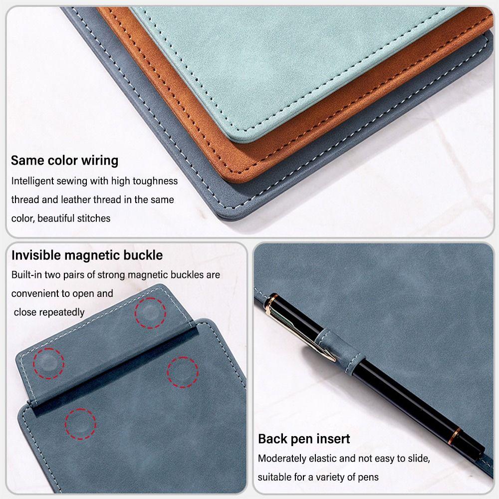 Leather Mini File Folder Portable Writing Pad High Quality Menu Covers  School Office