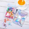 60-10PCS Laser Sealing Bags Plastic Holographic Candy Food Packaging Pouches Resealable Jewelry Necklace Storage Organizer Bag