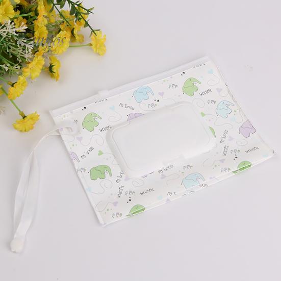 Сумка-органайзер для влажных салфеток, мультяшный узор, большая емкость, многоразовая, легкая, портативная сумка для влажных салфеток, контейнер