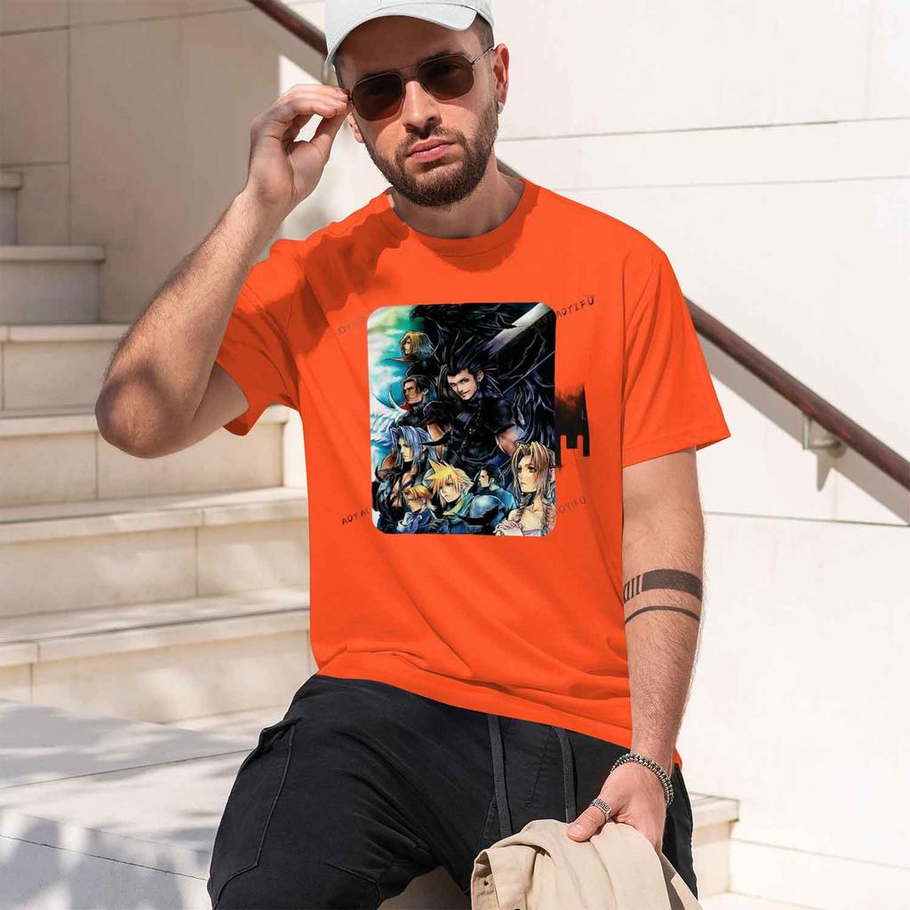 Anime Style Unisexs Tshirt Final Fantasy Characters Design Summer Casual Wear Gift For Gamers And Fans 2026 New Model Shortsleev