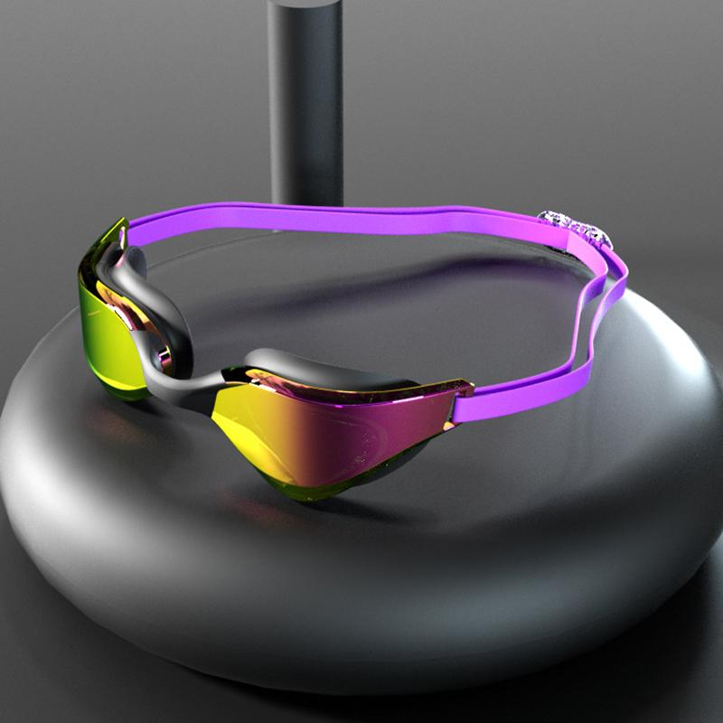 High Definition Waterproof And Anti Fog Adult Swimming Goggles, Professional And Comfortable Electroplated Swimming Goggles