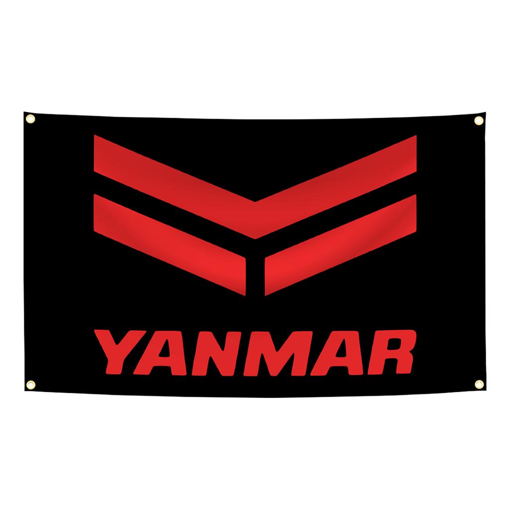 90X150 см Флаг-гобелен с механическим инструментом Yanmars Полиэстер Цифровая печать Баннер для гаража Настенное искусство Наружное украшение