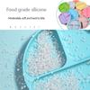 6 шт. детские тарелки для кормления детей, мягкая силиконовая миска, тарелка, чашка, нагрудники, ложка, вилка, набор, нескользящая мультяшная посуда для детей, не содержит BPA