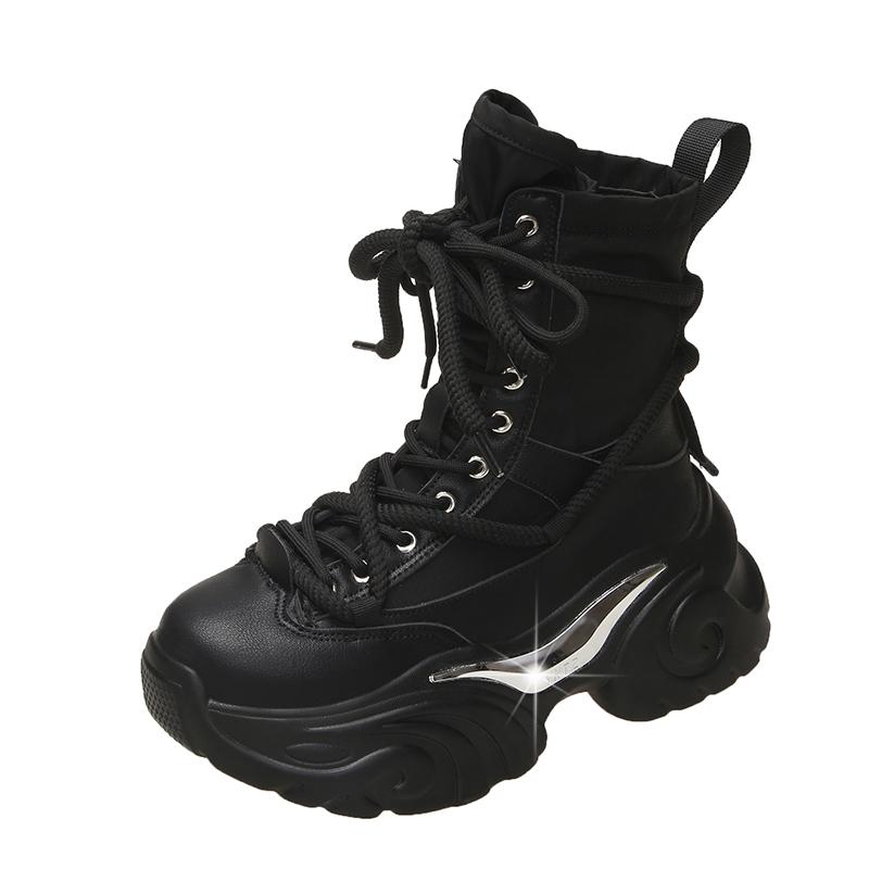 Модные панк-ботинки на толстой платформе для мотоциклистов, женские модные армейские ботинки с толстой подошвой, женские 2024, осень-зима, белые ботильоны на щиколотку, женские