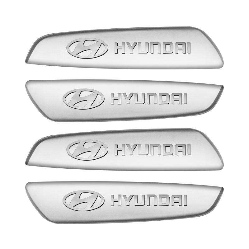 2Pcs 3D Metal Car Body Badge Stickers Trunk Emblem Decals Auto Accessories For Hyundai Tucson IX35 Rena GV70 Kona SONATA I30 I20 c1