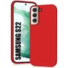 Silicone Case - BOOLING - for Samsung S22 - Flexible - High Resistance - Ultra Slim Lightweight - Red