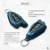 [Kecha-ya] Чехол для брелока сигнализации автомобиля Clifford G6, Чехол для смарт-ключа, Натуральная кожа, Сделано в Японии, Стильный, Персонализированный, с Окном (синий)