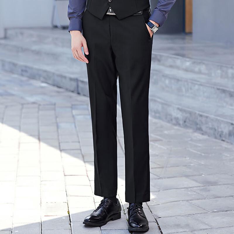 Men's Straight Fit Business Casual Trousers