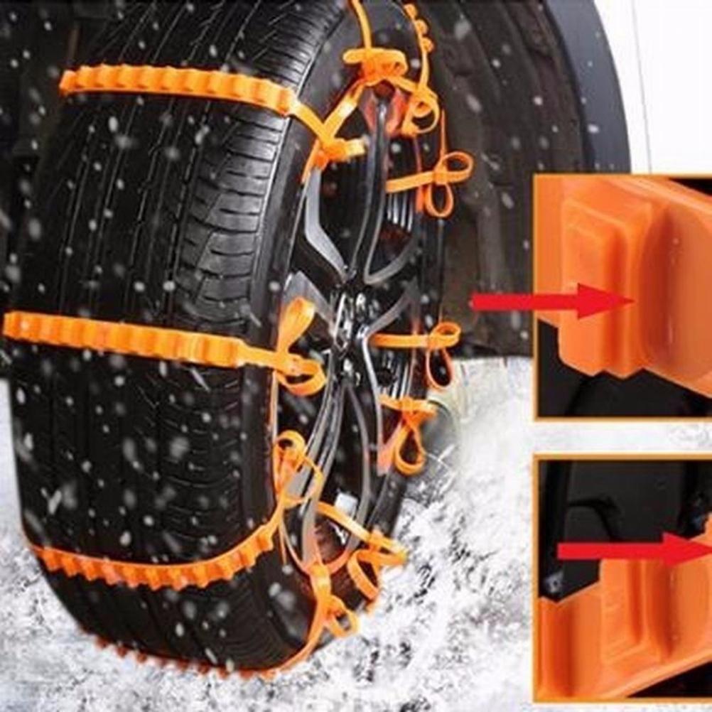 10Pcs Nylon Snow Chain Emergency Anti Skid Mud Snow Chain Survival Traction Car Tire Chains for Car