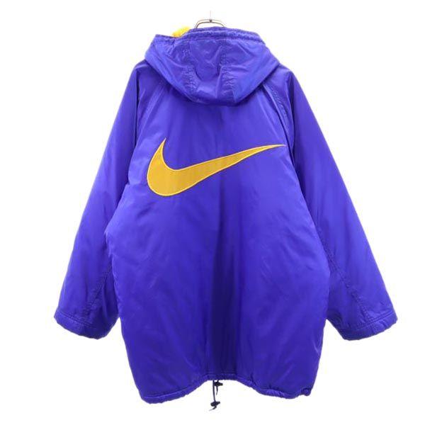 Nike 90-е 00-е Белый ярлык Старая вышивка большого логотипа Куртка для бейсбола Нейлон Капюшон Мужская Б/У