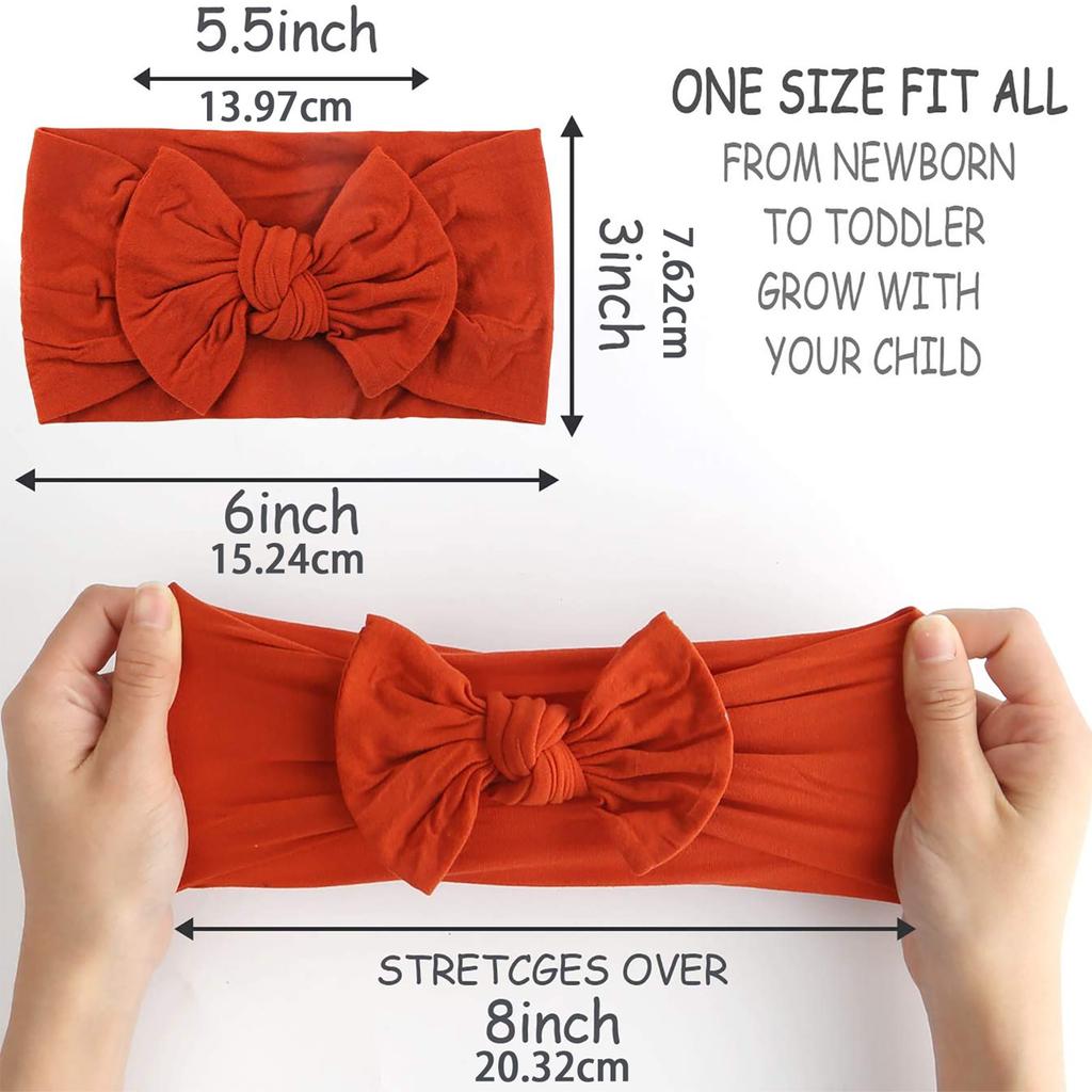 Baby Bows Headband Newborn Hairbands Stretchy Nylon Child Hair Accessories Hair