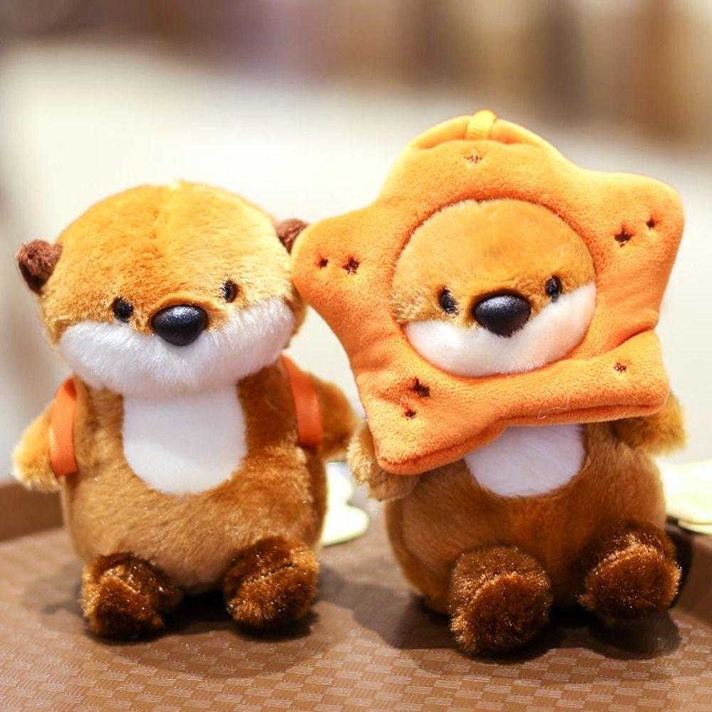 Мягкая набивная подвеска в виде выдры, подвеска для сумки, набивная кукла выдра, плюшевый брелок в виде выдры, рюкзак