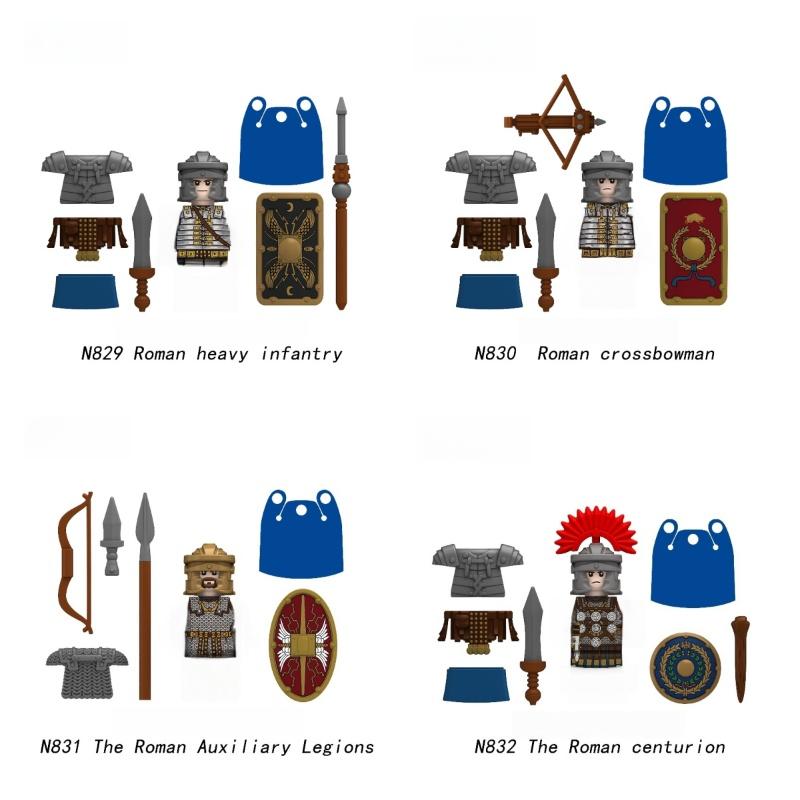 1 шт. Средневековые военные Римские военные фигурки Армейские фигурки Строительные блоки Шлем Оружие Аксессуары Дети для Игрушки Подарки
