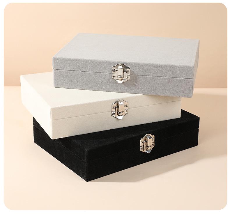 New High-End Jewelry Box with Buckle: Large Capacity Drawer for Necklace & Earrings