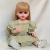 Реалистичная полностью силиконовая кукла Reborn для маленьких девочек 55 см 22 дюйма игрушка принцесса для малышей Bebe с коричневыми золотыми волосами