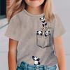 Children's Clothing Girl T-Shirt Short Sleeve 3D Cute Animals Print Kids Summer Clothes Casual Outdoor Graphic Boys Tshirt Tops