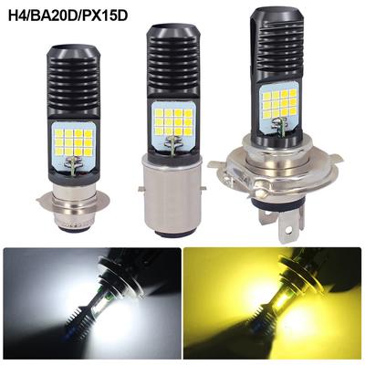 Фара для мотоцикла, мотоцикла, скутера H4 BA20D PX15D, 24 светодиода, суперяркий свет, лампа, дневные ходовые огни для мотоциклов