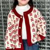 2024 New Autumn Winter Children's Coat Knitted Jackets Boys Girls Sweater Warm Cardigans Baby Thickened Outer Sweaters