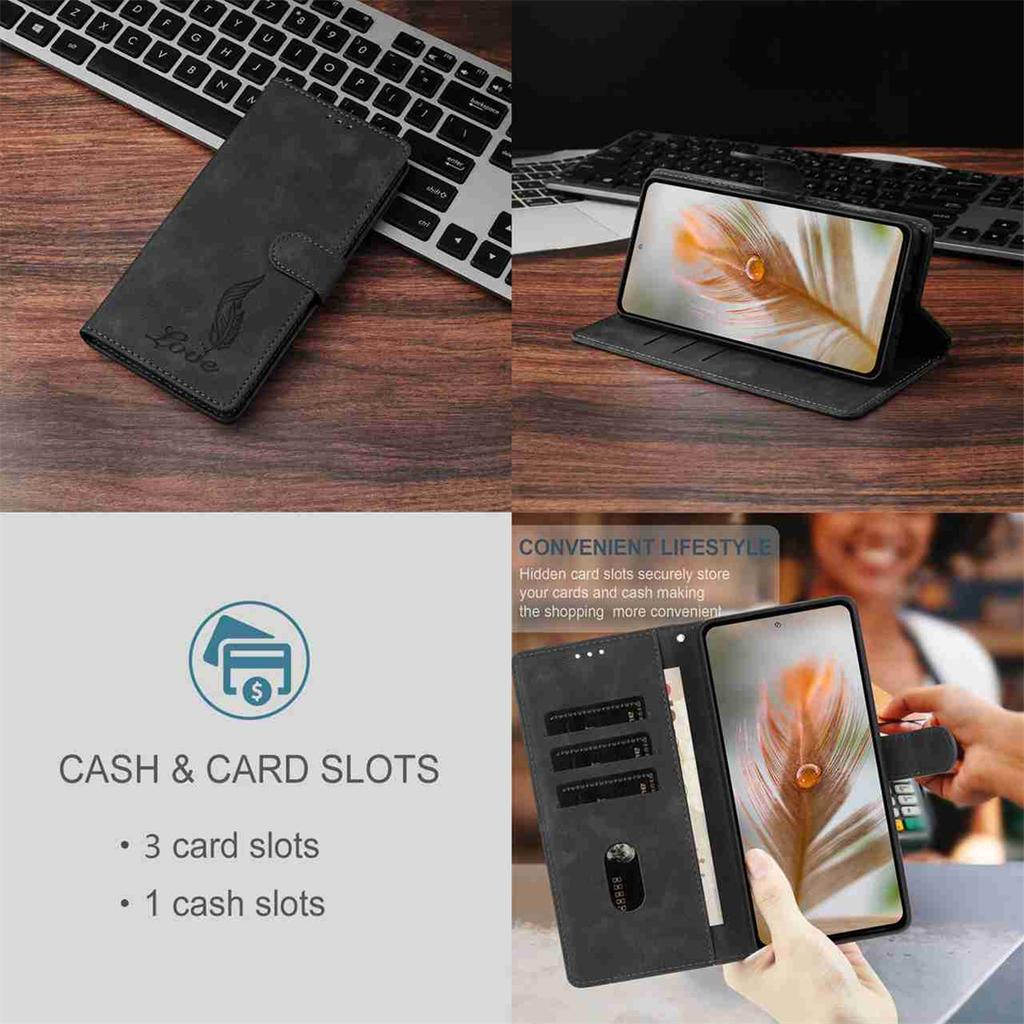 Кошелек-чехол с откидной крышкой с тисненым узором и перьевой ручкой для Redmi Note 14/Note 12/13C/14C/Xiaomi 14T,Xiaomi 11T,13 Lite,Mi 11 Lite,Poco X6...(8-цветный)