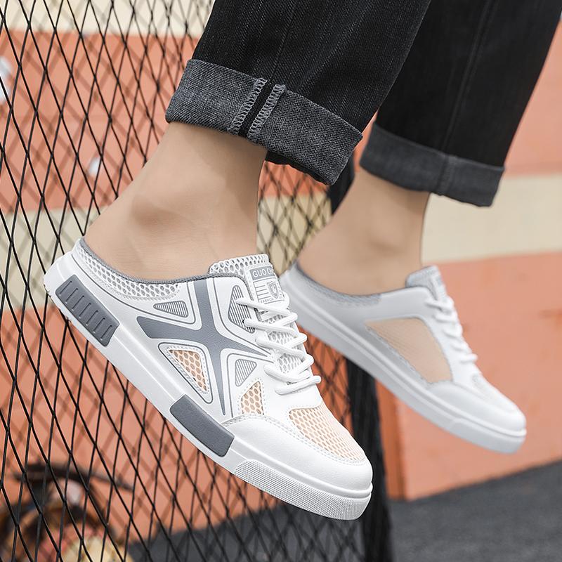 Мужская спортивная обувь, летние туфли без задника, мюли, повседневные тапочки, кроссовки больших размеров для студентов, сандалии больших размеров