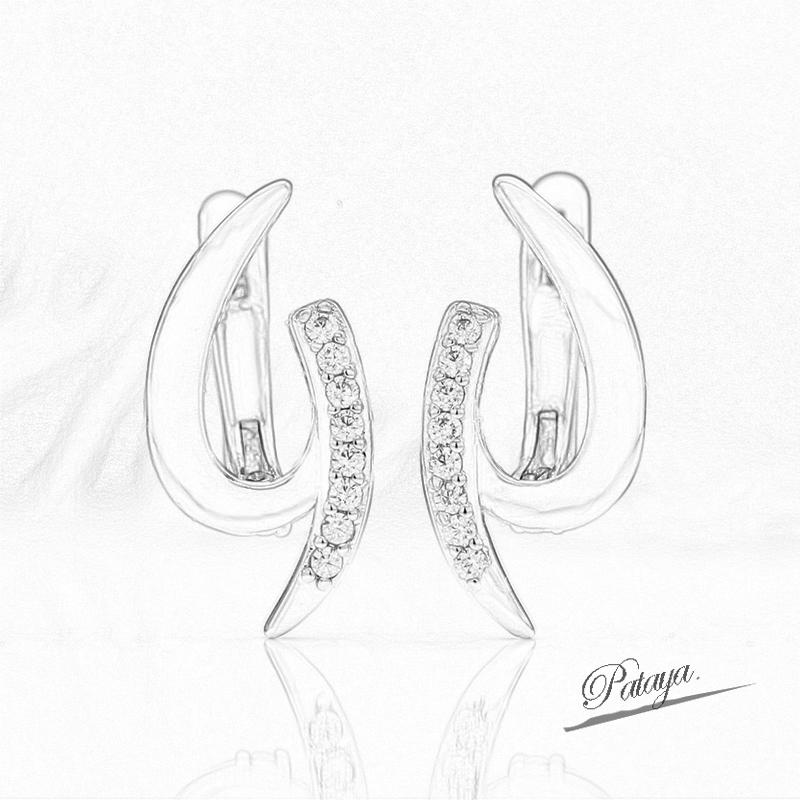 PATAYA Модные серьги журнала в стиле Gbstraction цвета розового золота с геометрическим рисунком