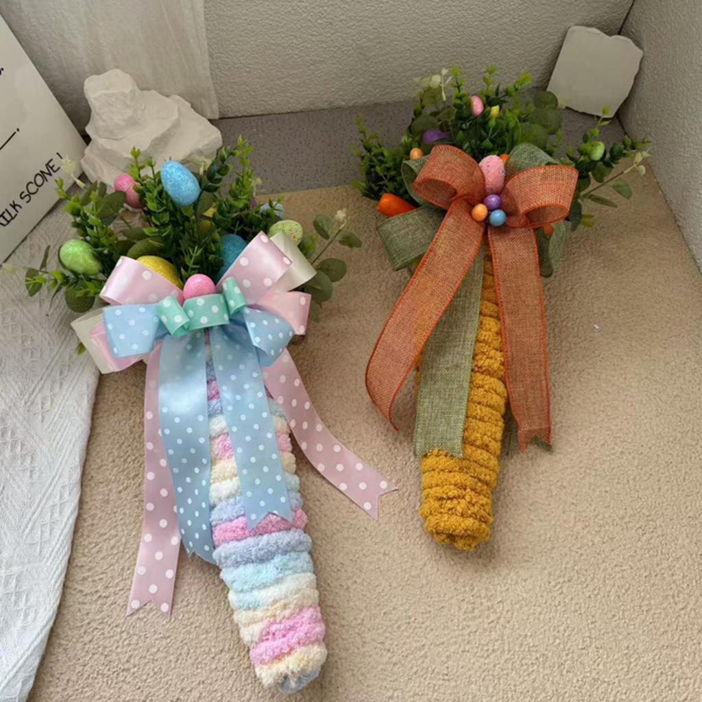 Пасхальный венок из моркови, имитация растения, подвеска на дверь, украшение для вечеринки, украшение для дома