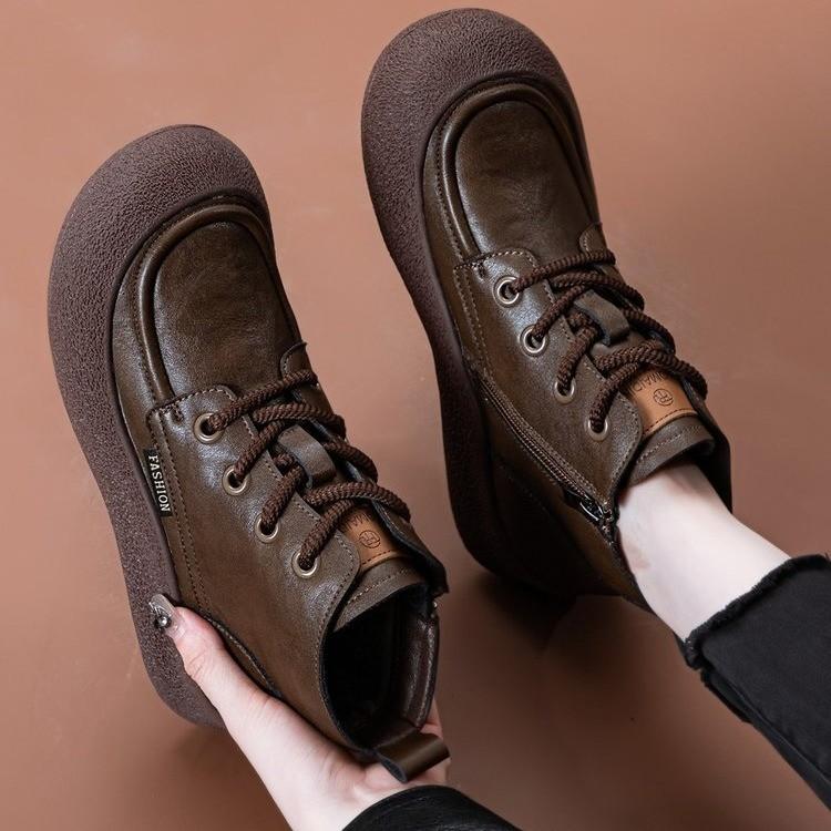 Женские зимние теплые ботинки на мягкой подошве большого размера, с мехом, ботильоны до щиколотки с подкладкой, противоскользящие, для пеших прогулок, повседневные, спортивные, хлопковые ботинки, ботинки Мартина