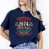 Мужская футболка класса люкс Винтажный Год 1974 - Ограниченная серия 49-й День Рождения Мужская Забавная Футболка Футболка на 50 лет Летние Топы Футболки