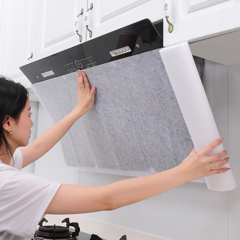 Вытяжка, Кухонная маслостойкая наклейка, Высокотемпературная, Самоочищающаяся маслостойкая сетчатая крышка, Маслопоглощающий хлопок