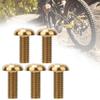 Упаковка из 5 шт. Титановый сплав M5*12 Болты для флягодержателя велосипеда M5*10 Винты для дискового тормоза(M5*12 Золотой