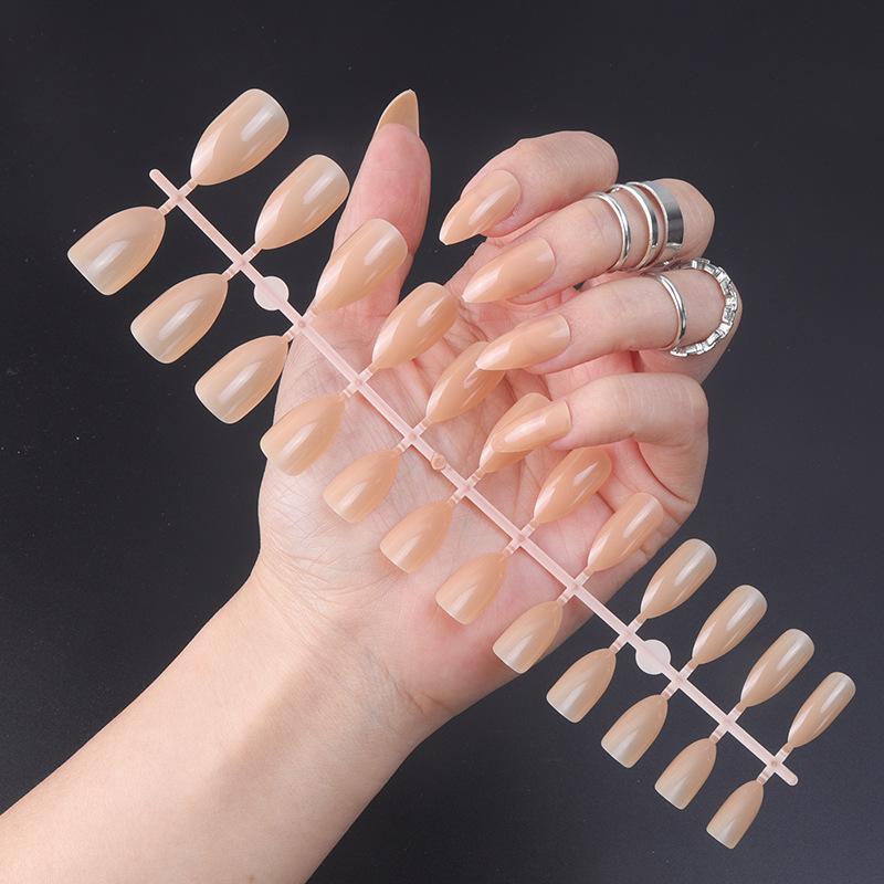 24 шт./компл. DIY быстрые ногти, глянцевые ногти с каплями воды, однотонные накладные ногти, разноцветные полоски, готовая одежда, дизайн ногтей