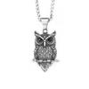 Панк Винтаж Нержавеющая Сталь Сова Подвеска Ожерелье Хип-Хоп Животное Амулет Ожерелье для Мужчин Женщин Ювелирные Изделия Подарок Дропшиппинг