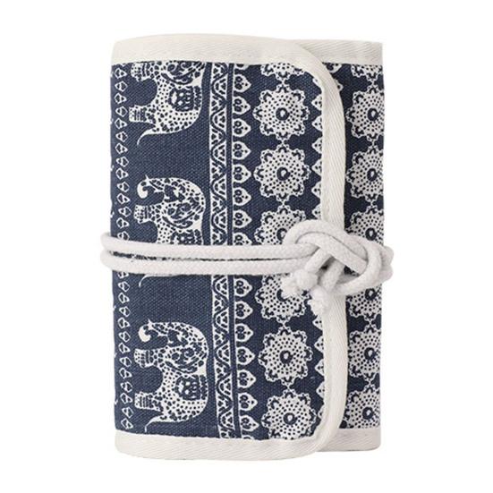 Органайзер для крючков для вязания, сворачивающаяся сумка для хранения, складной многосекционный чехол для крючков для вязания крючком и аксессуаров для вязания