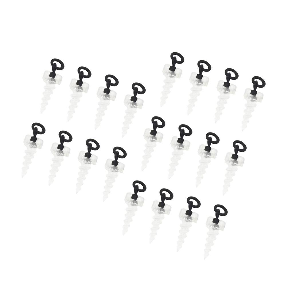 20Pcs Floating Bait Boilie Screws With Ring Swivel Hair Rig Hook Link Stop Beads Baits Screw Carp Fishing Accessories