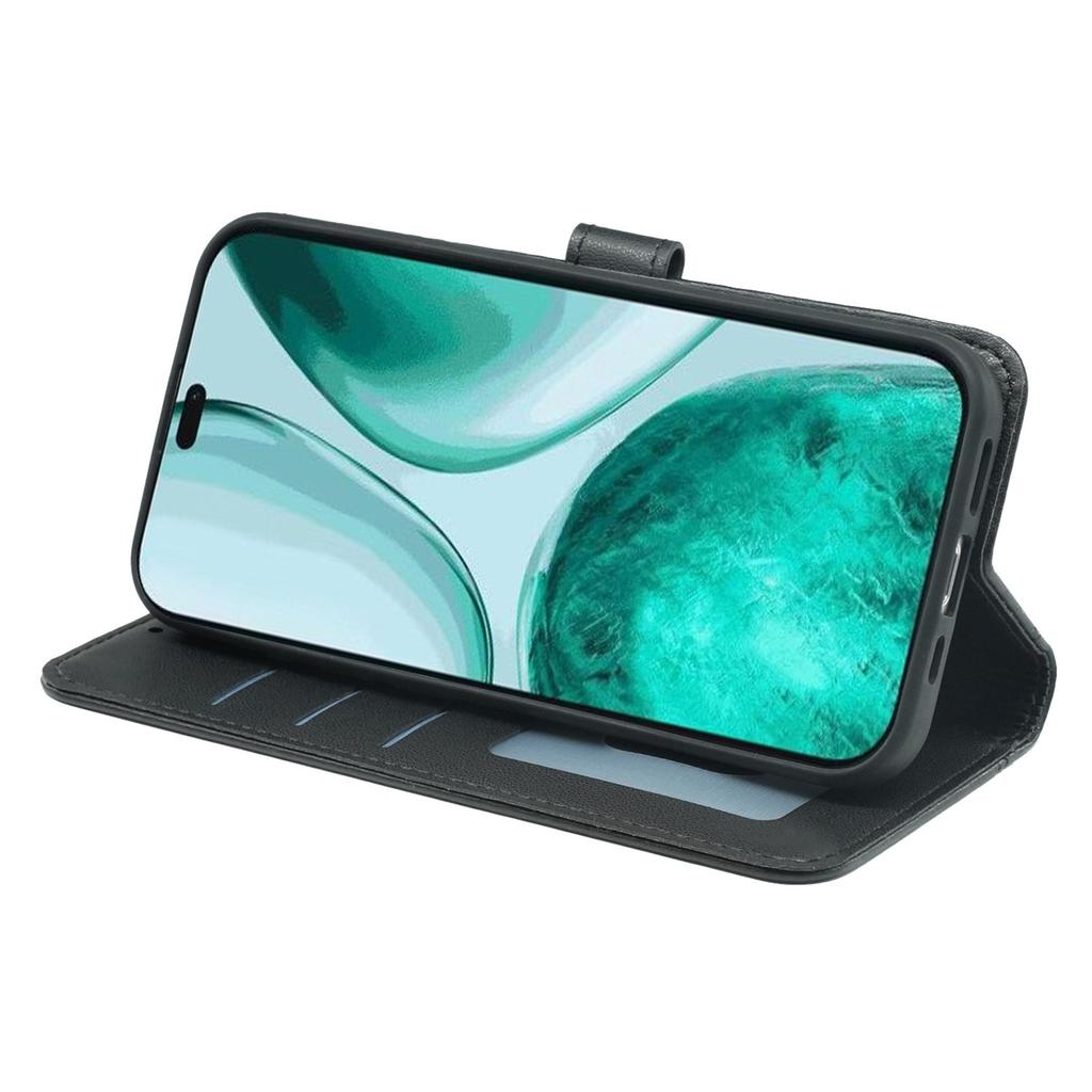 For Honor X8c 4G Wallet Case Magnetic Snap Leather Phone Cover with Strap