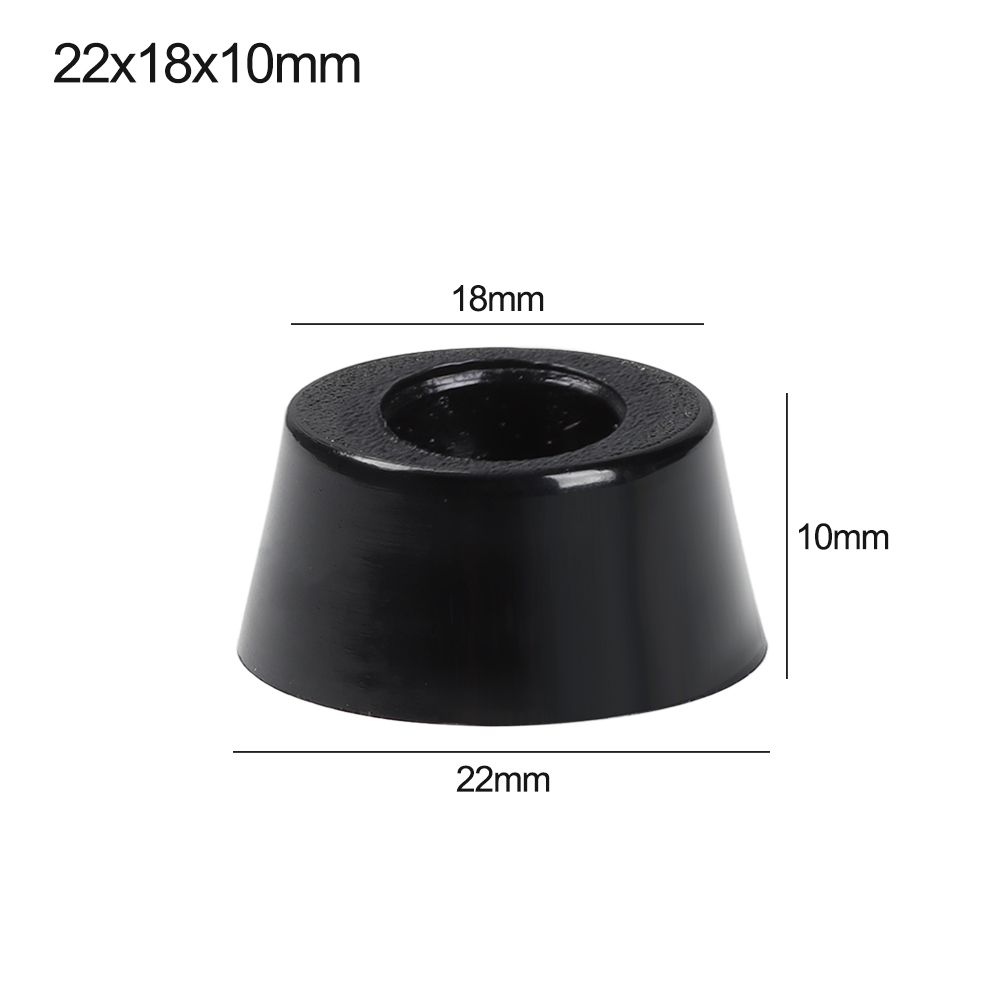 10 шт. Конические мебельные накладки Мебельные детали Аксессуары Шкаф Динамик Черная защитная накладка ПВХ Коврик для ног Защита пола