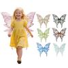 Крылья феи для взрослых и девочек, набор костюма феи-бабочки с цветочной гирляндой, волшебной палочкой, эльфийскими ушами, градиентной органзой, бабочкой